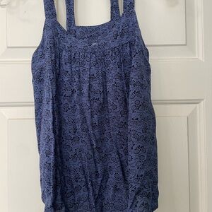 GAP Blue Smocked Tank Top